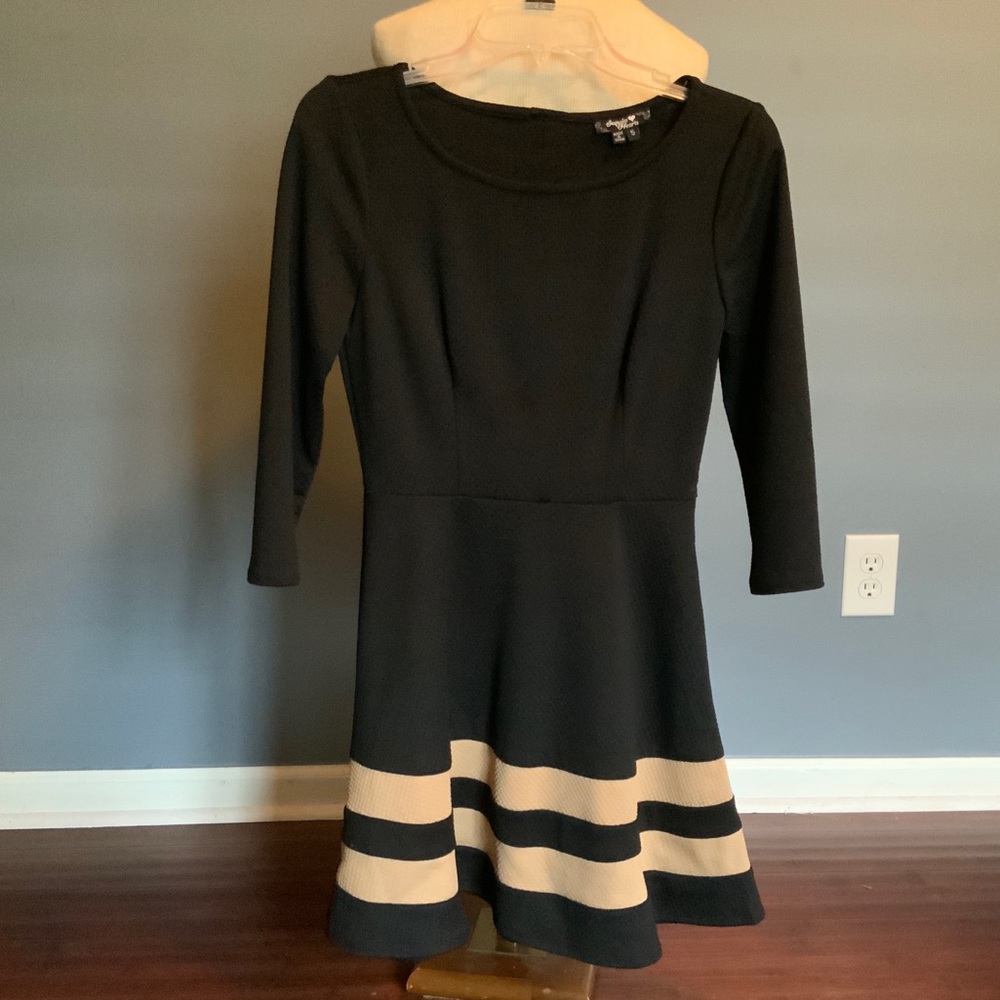 Sequin Hearts Black Dress